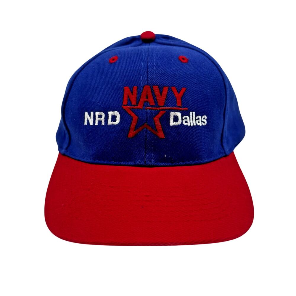 NRD Navy Dallas Red White and Blue Auto Cap Adjustable Strap Back Ball Hat